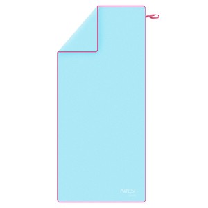 NAR13 JASNONIEBIESKI RĘCZNIK Z MIKROFIBRY 200X90 cm NILS AQUA