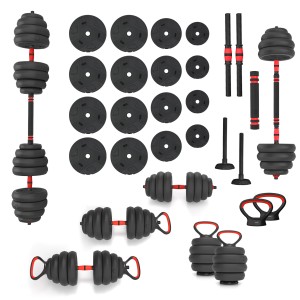 SGN140 PRO SET 6W1 ZESTAW CIĘŻARÓW 40KG HMS