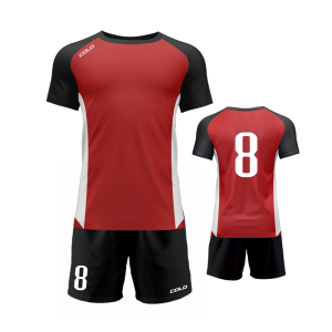 Strój sportowy dziecięcy COLO Hitter czerwono-czarny
