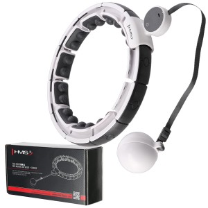 HHM16 HULA HOP WHITE Z MAGNESAMI I OBCIĄŻNIKIEM + LICZNIK HMS