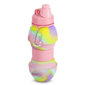 NC4102 BIDON SILIKONOWY SKŁADANY 700ML RÓŻOWY NILS