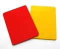 Kartka żółta i czerwona o wymiarach 10x15